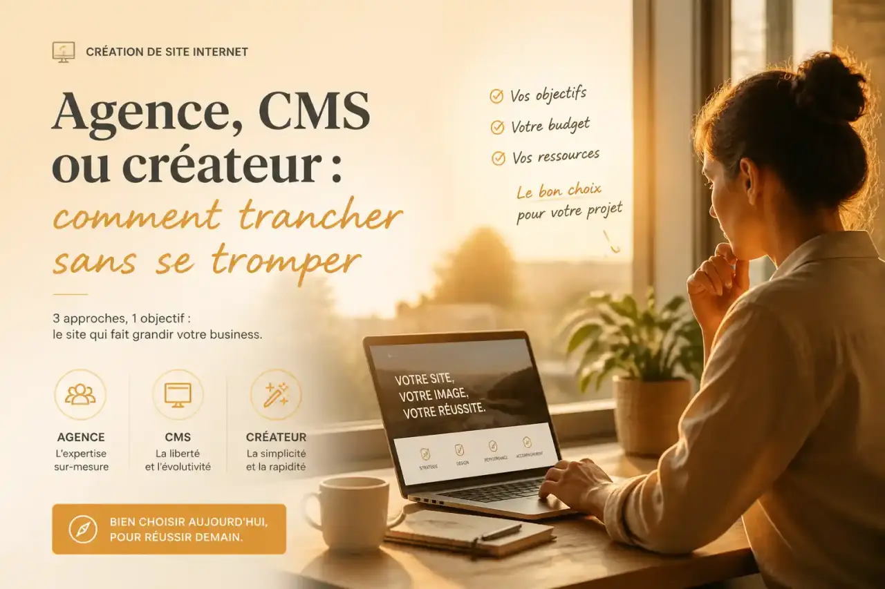 Société de création de site internet : agence, CMS ou créateur, comment trancher sans se tromper