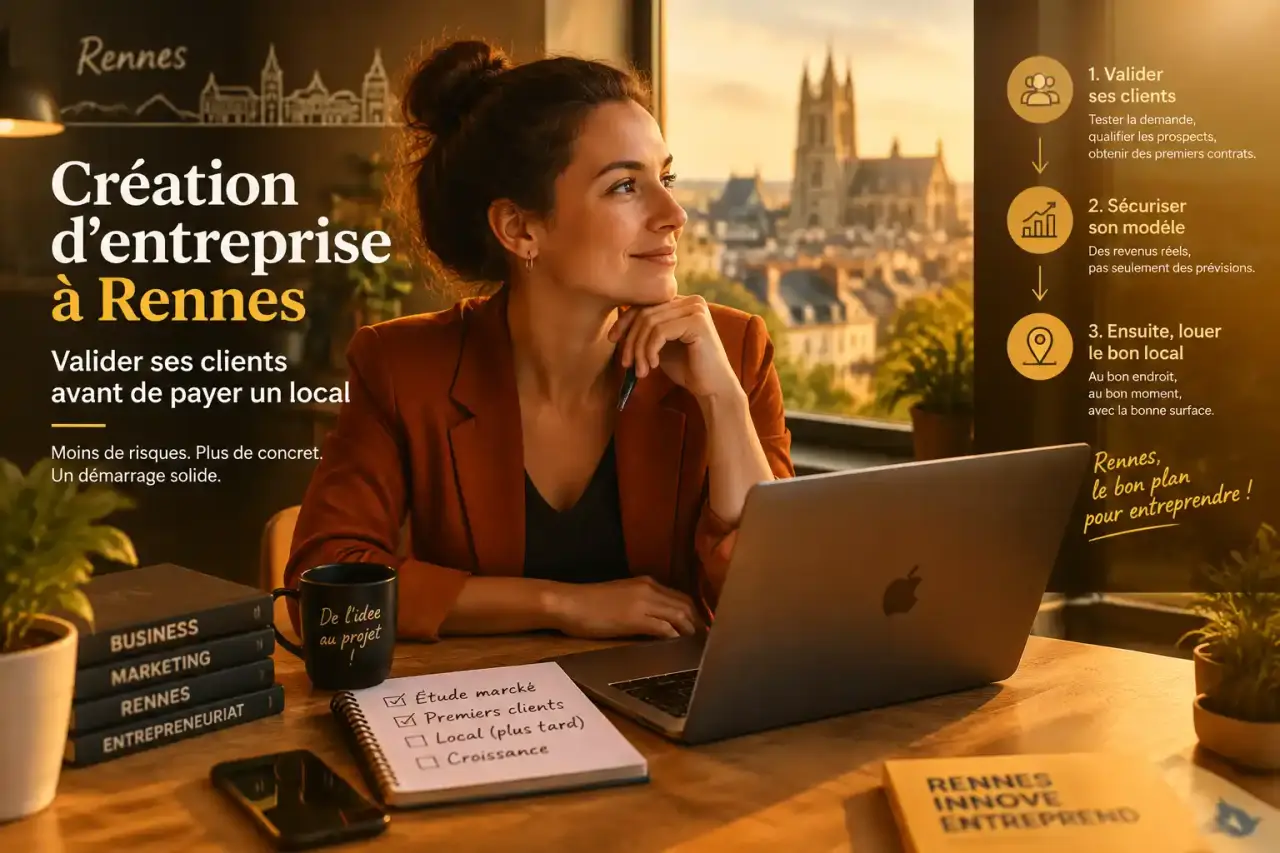 Création d’entreprise à Rennes : valider ses clients avant de payer un local