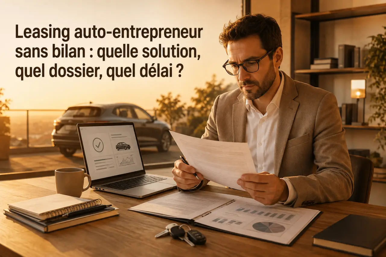Leasing auto-entrepreneur sans bilan : quelle solution, quel dossier, quel délai ?