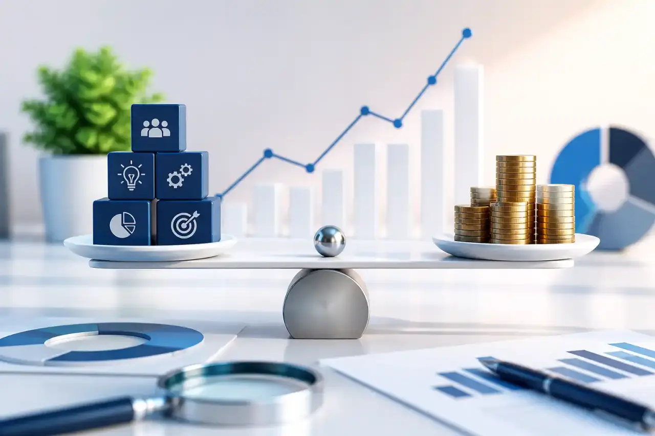 Analyse du seuil de rentabilité d'une entreprise sur un tableau de bord financier