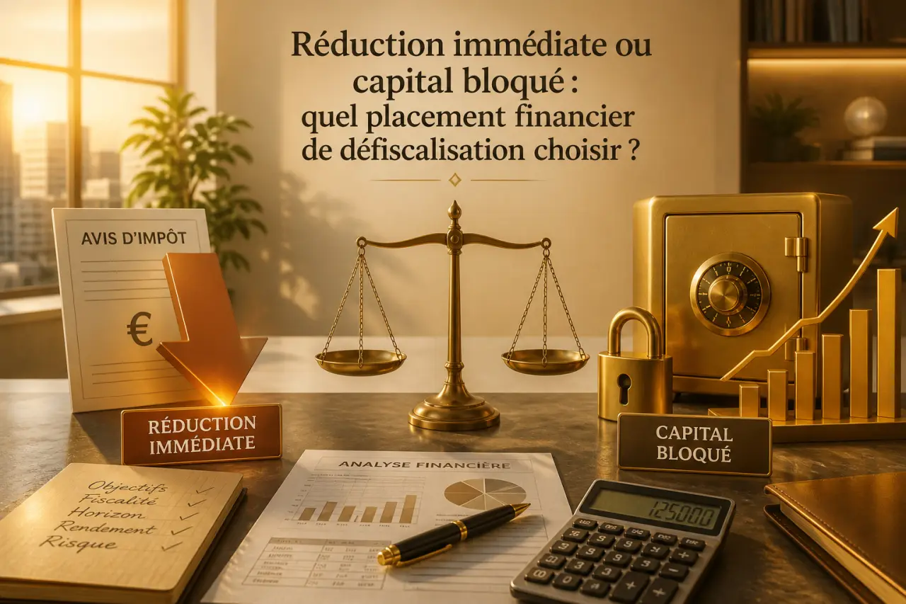 Réduction immédiate ou capital bloqué : quel placement financier de défiscalisation choisir ?