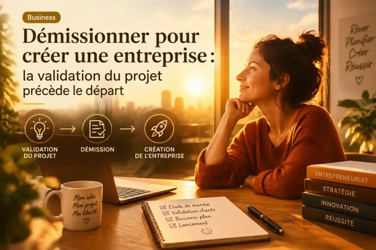 Démissionner pour créer une entreprise : la validation du projet précède le départ