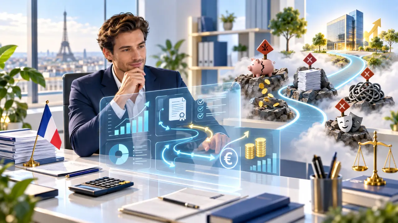 Entrepreneur analysant les coûts et indicateurs financiers de sa SASU